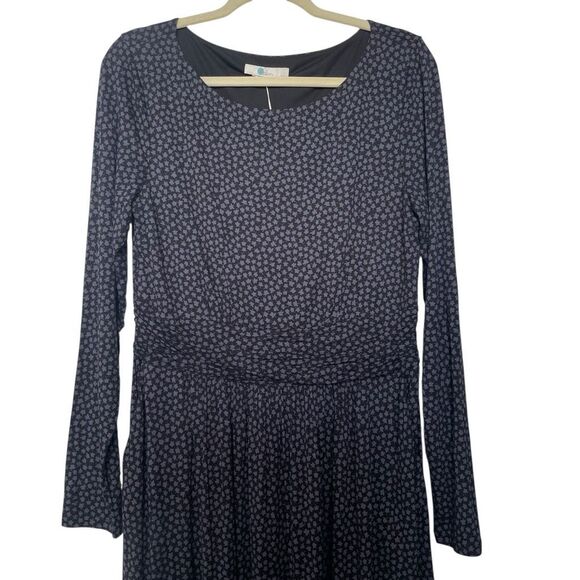 New Boden Abigail Jersey Maxi Midi Dress Sz 12 Long 12L Long Sleeve - Picture 2 of 6